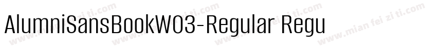 AlumniSansBookW03-Regular Regular字体转换